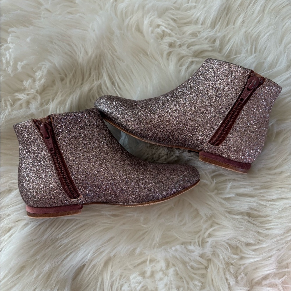 Zara girls Sparkling Glitter Ankle Boots with Side Zipper - Picture 2 of 9